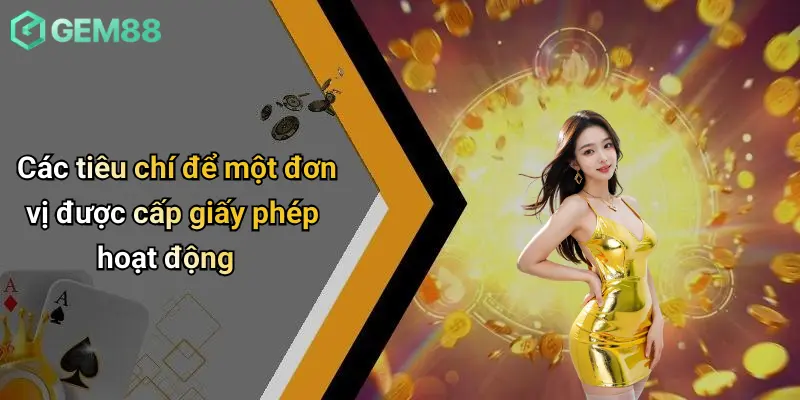 Các tiêu chí để một đơn vị được cấp giấy phép hoạt động